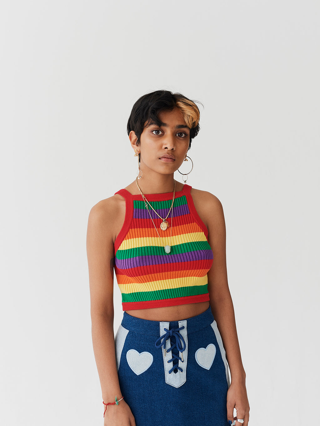 lazy oaf rainbow jumper dress