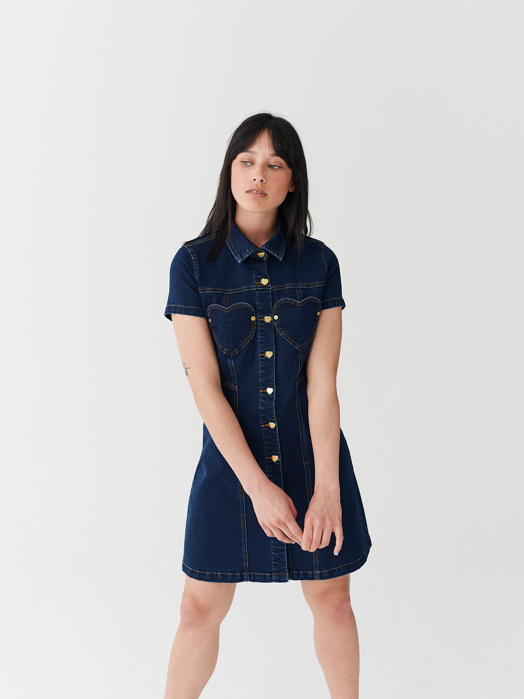 sweetheart denim dress