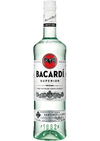 bacardi superior white rum for extract making