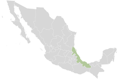 Carte de Veracruz, Mexique