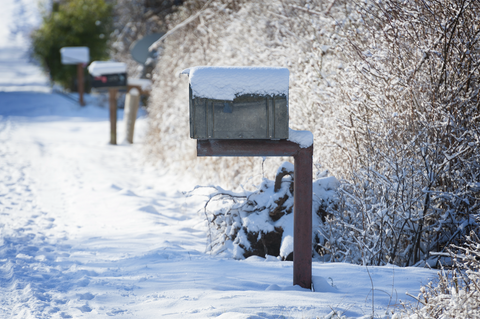 Frozen mailbox