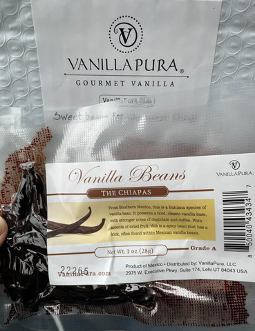 vanilla bean oil in the pouch