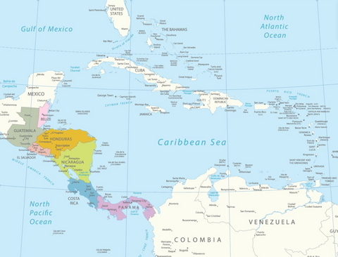 Carte du Costa Rica