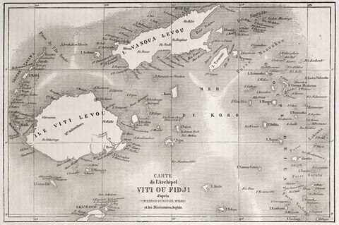 Carte des îles du Pacifique Sud