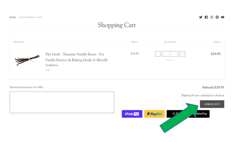 Checkout from cart