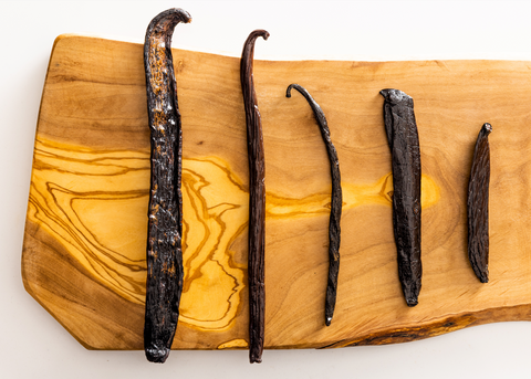 Different types of vanilla beans