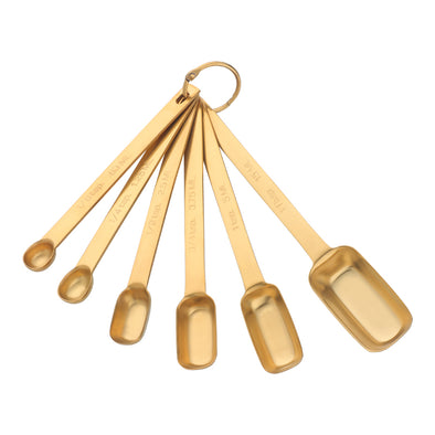 Copper Plated Gemz Set of 6 Measuring Spoons Heavy Duty