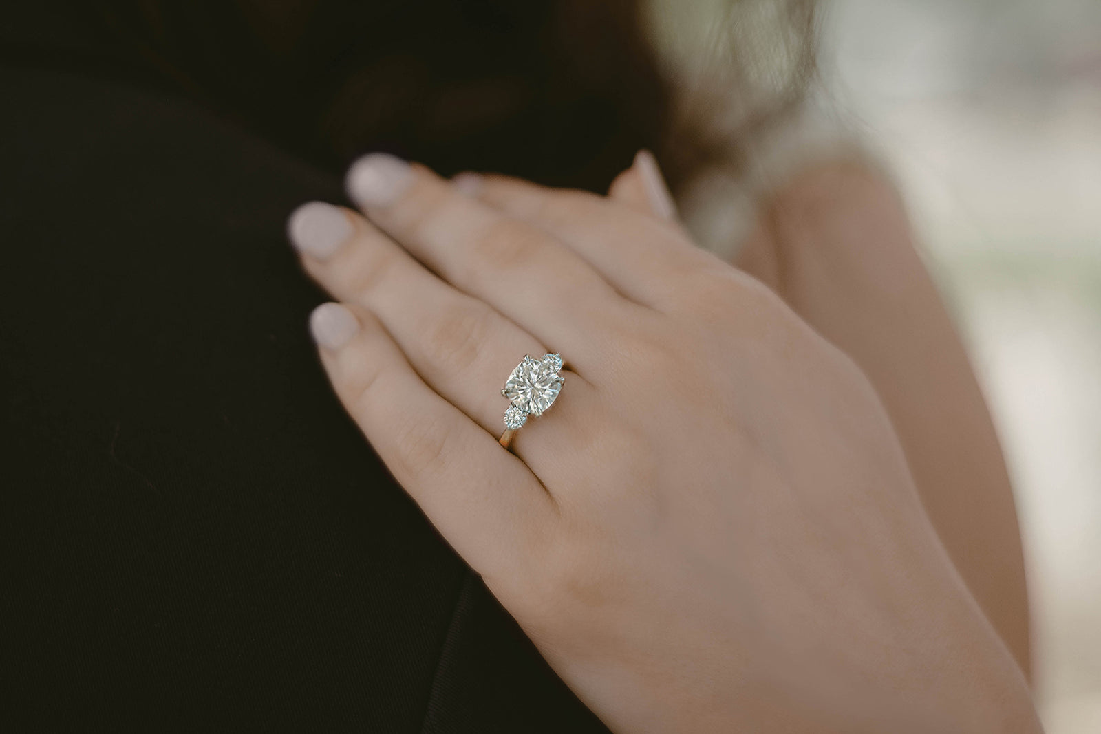 lab created diamond engagement