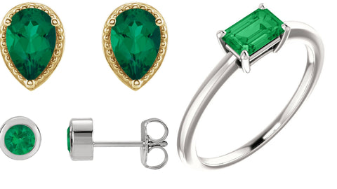 chatham created emerald jewelry 