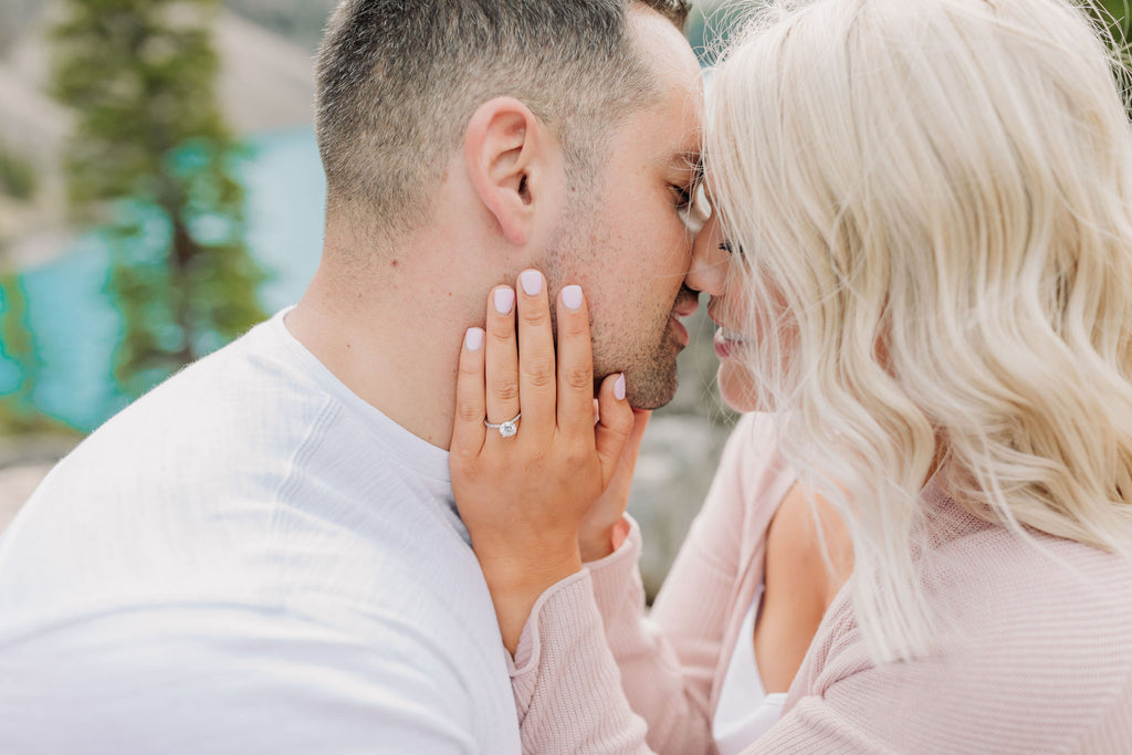 Engagement ring lab-grown diamond banff canada