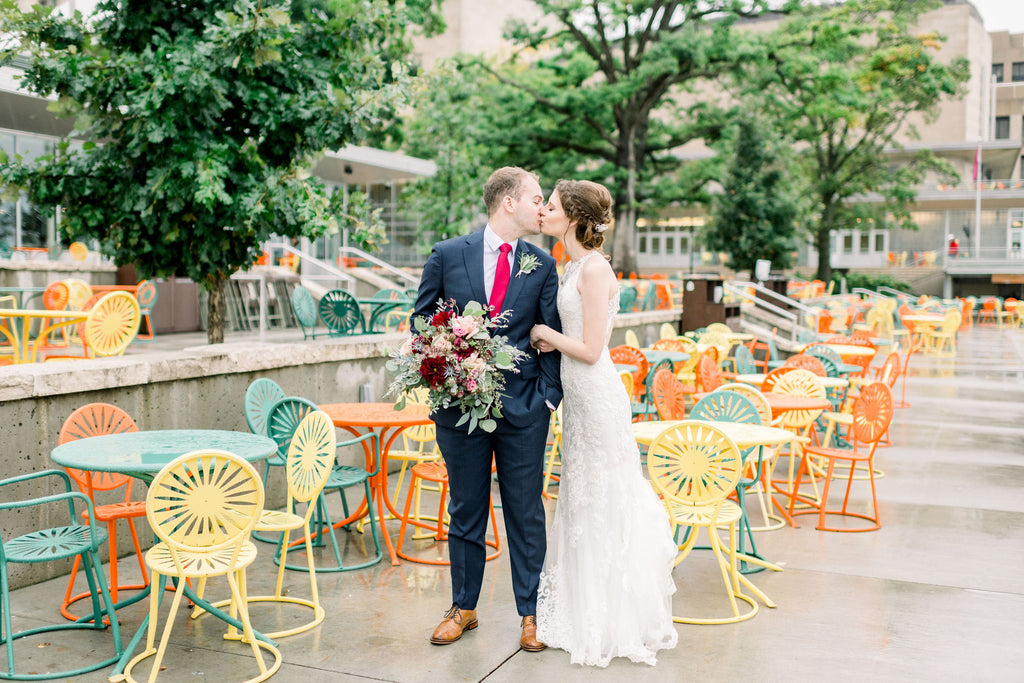 Memorial union terrace engagement photos