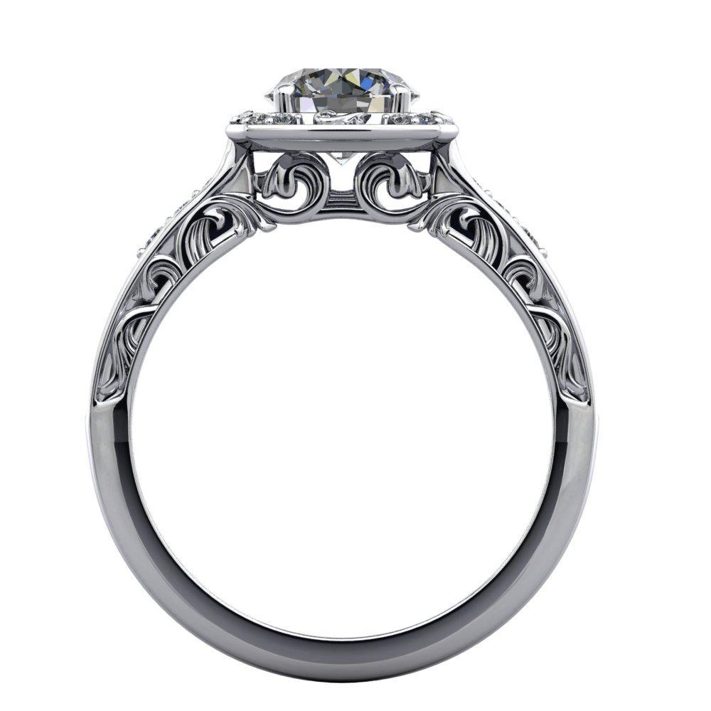 halo vintage setting engagement ring