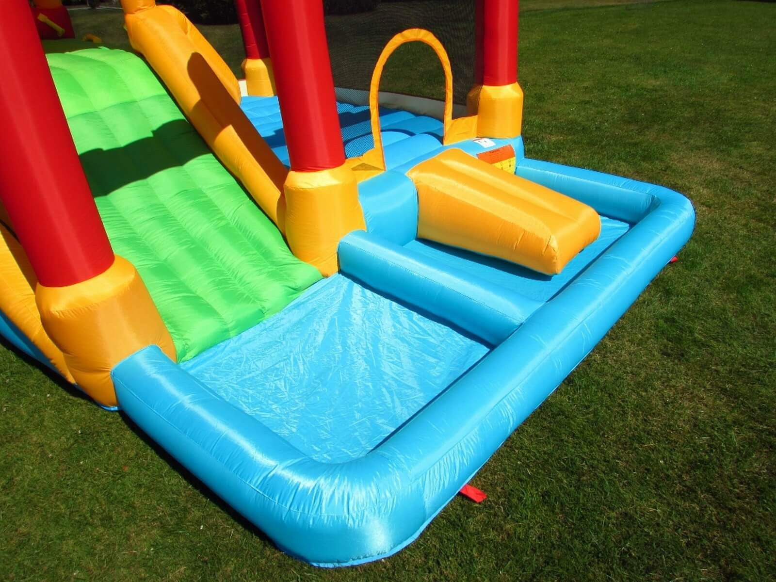 bouncy castle slide into ball pit