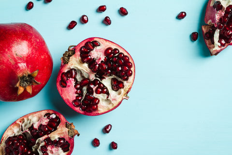 Pomegranates. A source of vitamin C that prevents hair loss
