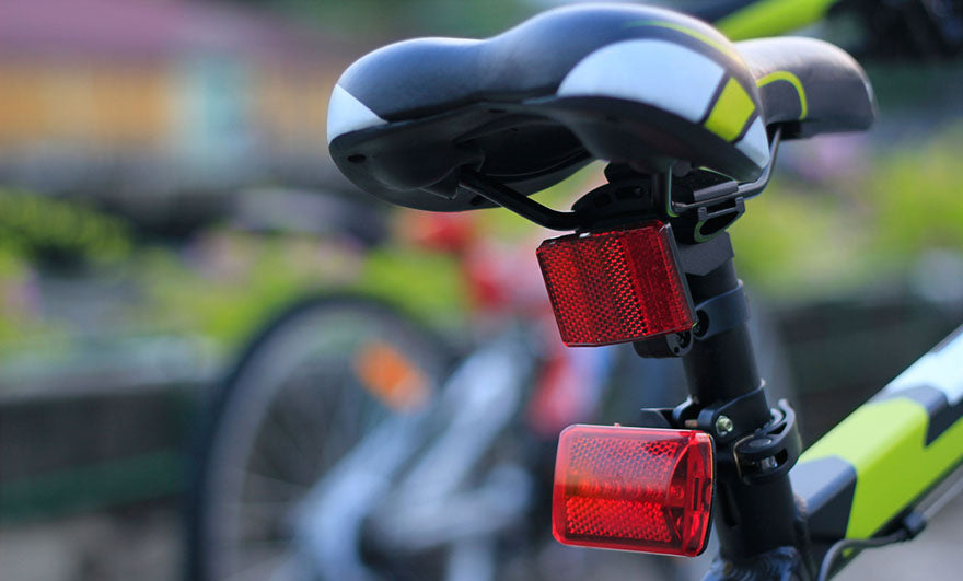 bike seat and reflectors