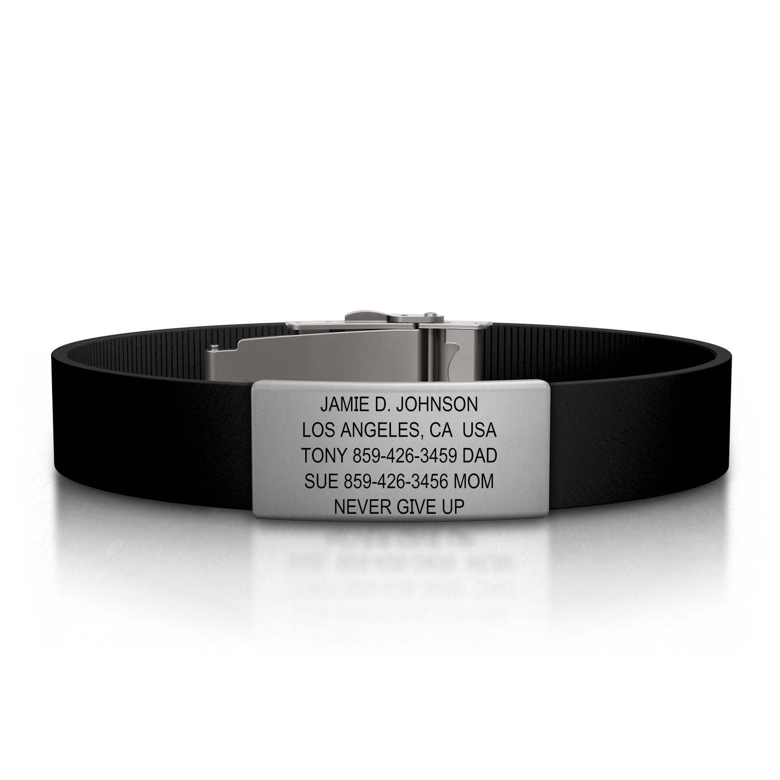 Wrist ID Elite Silicone ID Bracelet | 13MM | Slate | ROAD iD