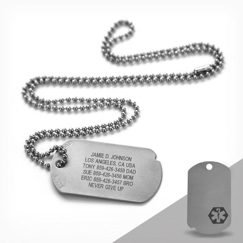 military allergy dog tags
