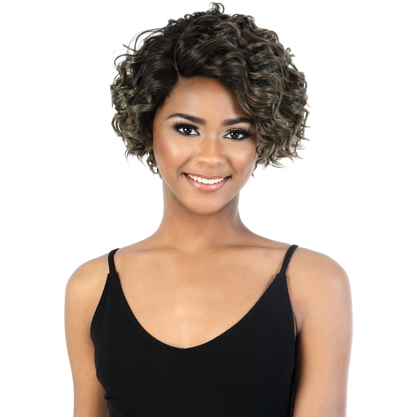 Dpaliya Short Length Curly Synthetic Wig Motown Tress African