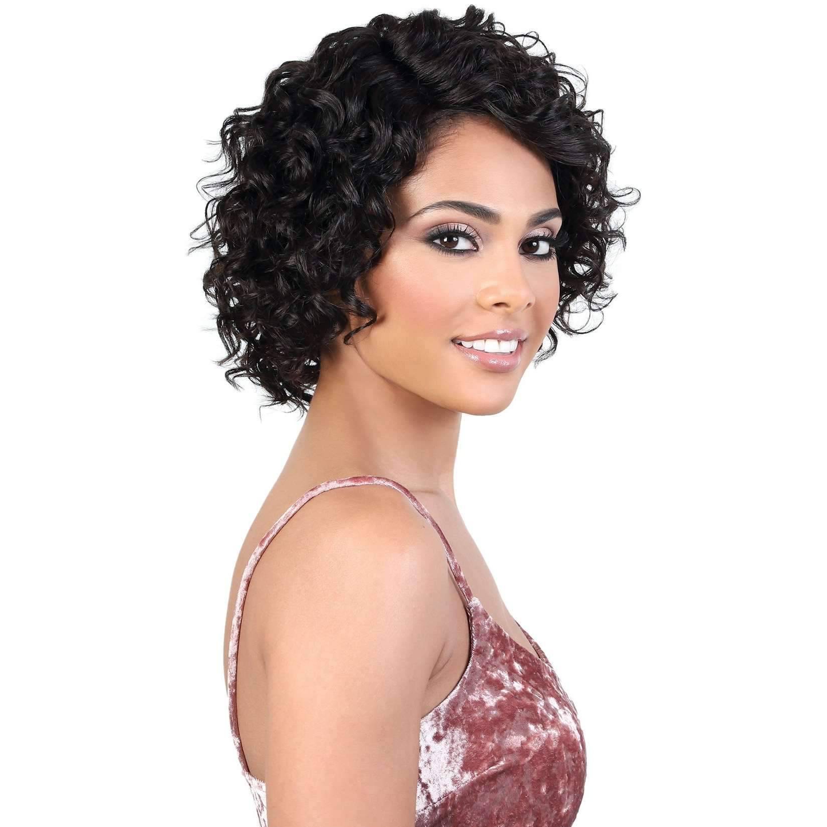 Hplp Alma Medium Length Curly Persian Human Hair Wig Motown Tress