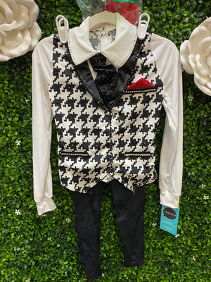 Child Small Black White Top Black Pants Costume - Chatterbox Dancewear Boutique