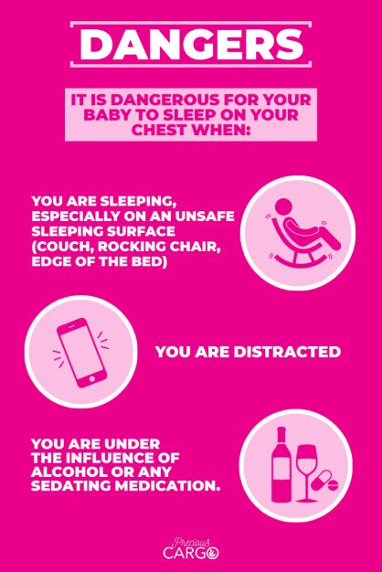 dangers of baby sleeping on chest