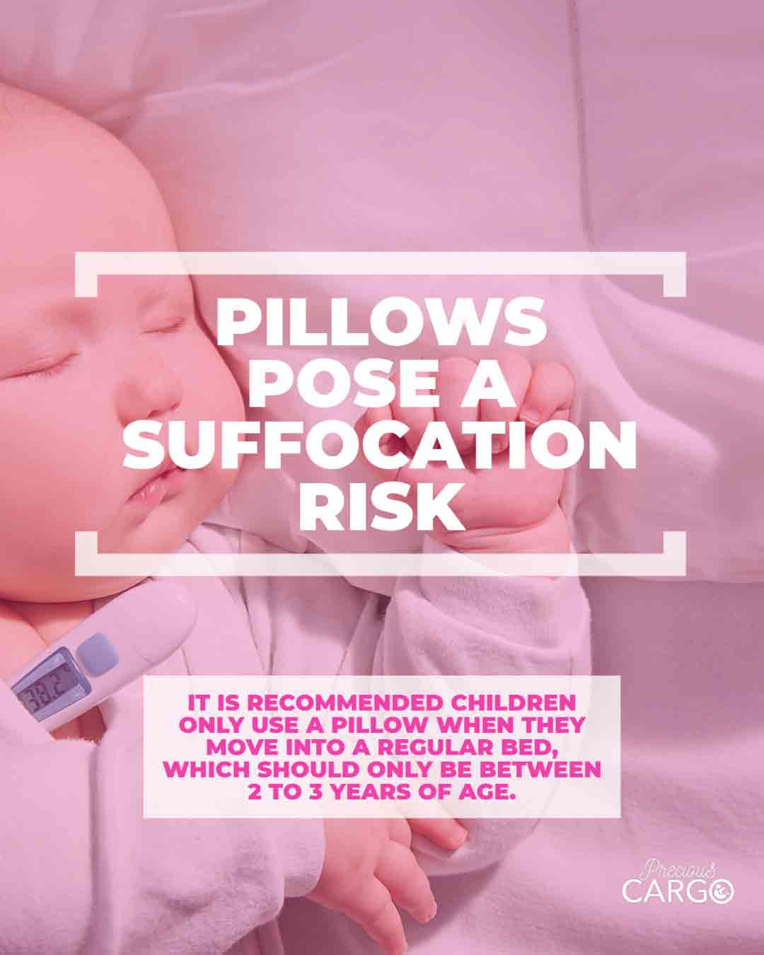 Is it safe to use a pillow in my baby's cot