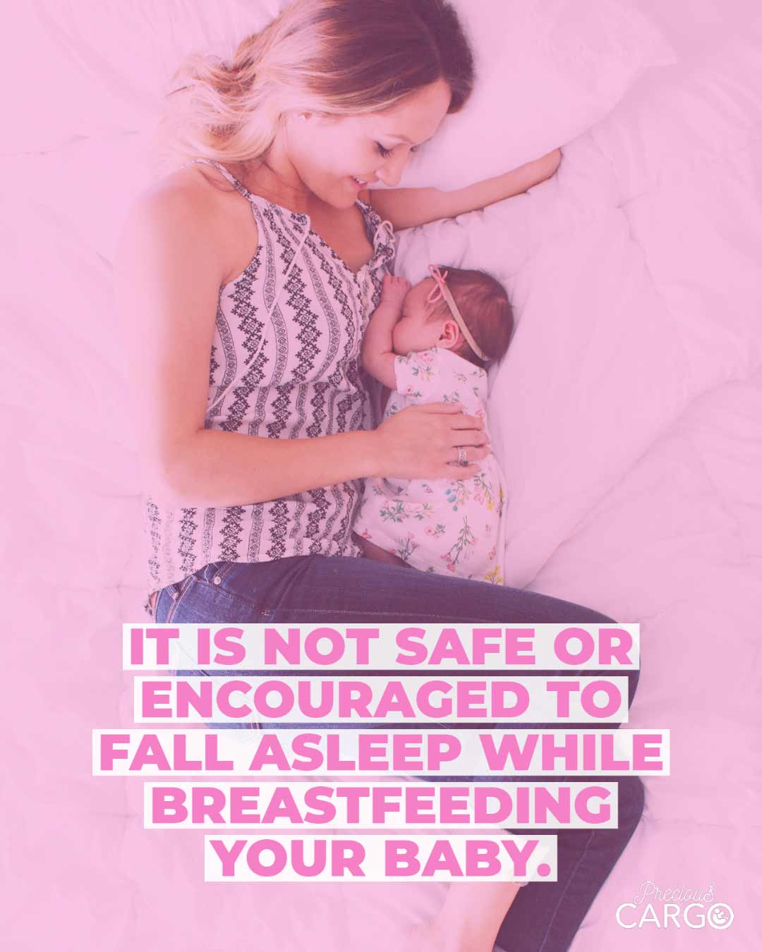It is not safe to sleep while breastfeeding your baby