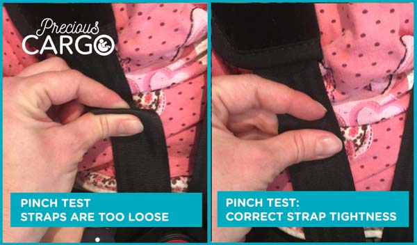 Tighten car seat Straps and Harnesses PROPERLY.