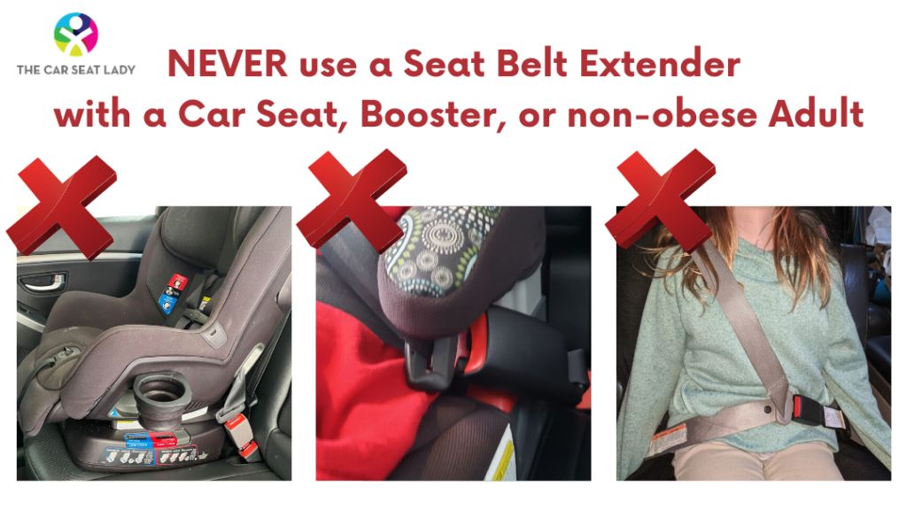 are seatbelt extenders safe to use with a car seat