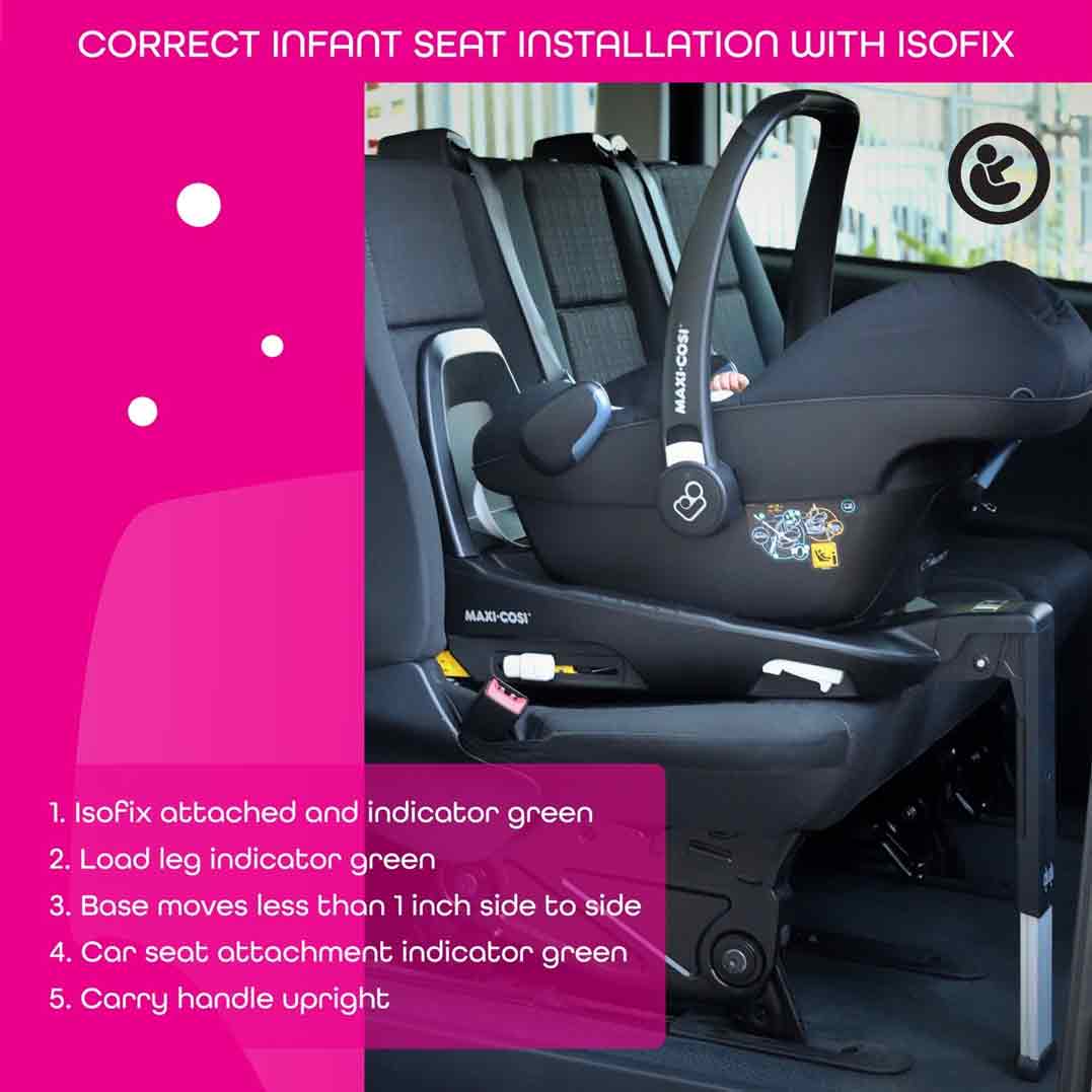 correct isofix installation of infant car seat
