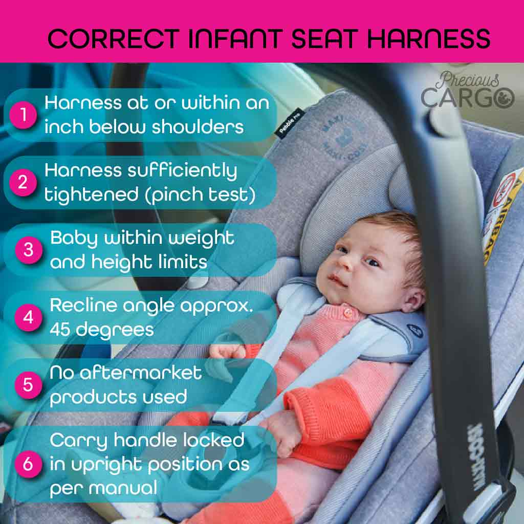 correct infant car seat harness