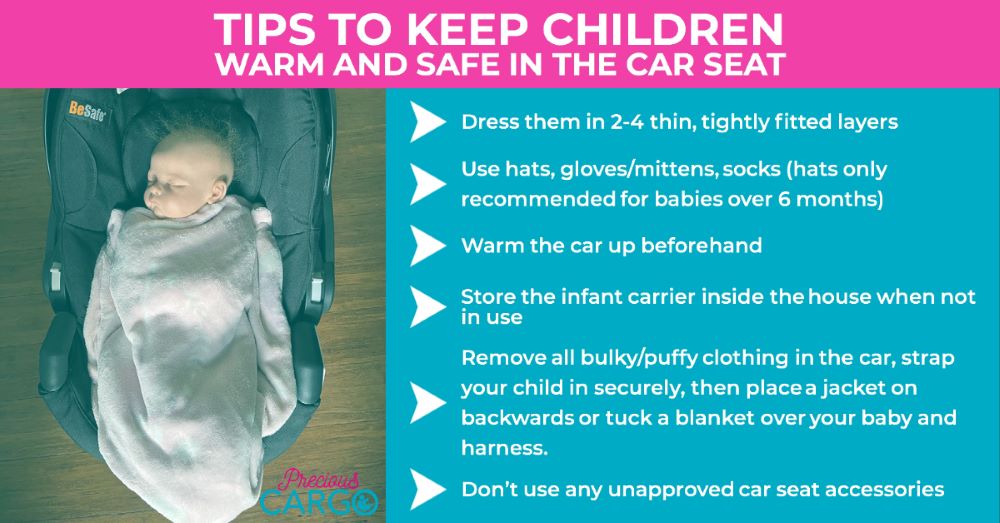 tips to keep a baby warm and safe in the car seat