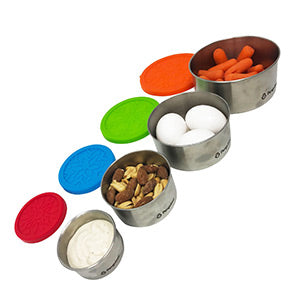Penguinni, no-plastic, leak-proof, light-weight, easy-to-clean, silicone steel snack containeers