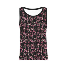 Floral Green Black All Over Print Tank Top for Women (Model T43) All Over Print Tank Top for Women (T43) e-joyer 