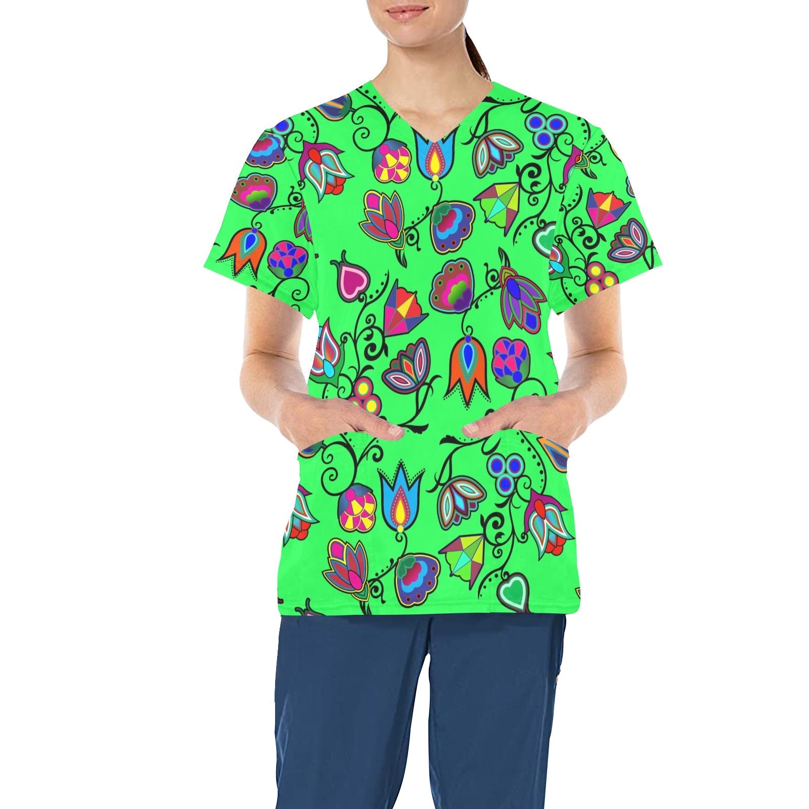 Samoa Short-Sleeve Unisex Scrub Tunic Top