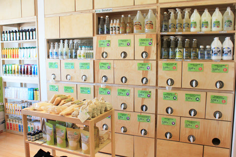 Eco-friendly bulk products at L'escale Verte in Montreal Canada