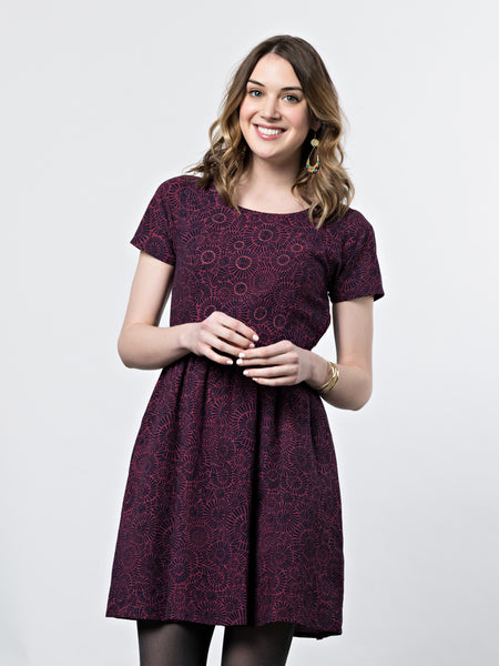 The Paper Doll Dress in Magenta by Mata Traders.