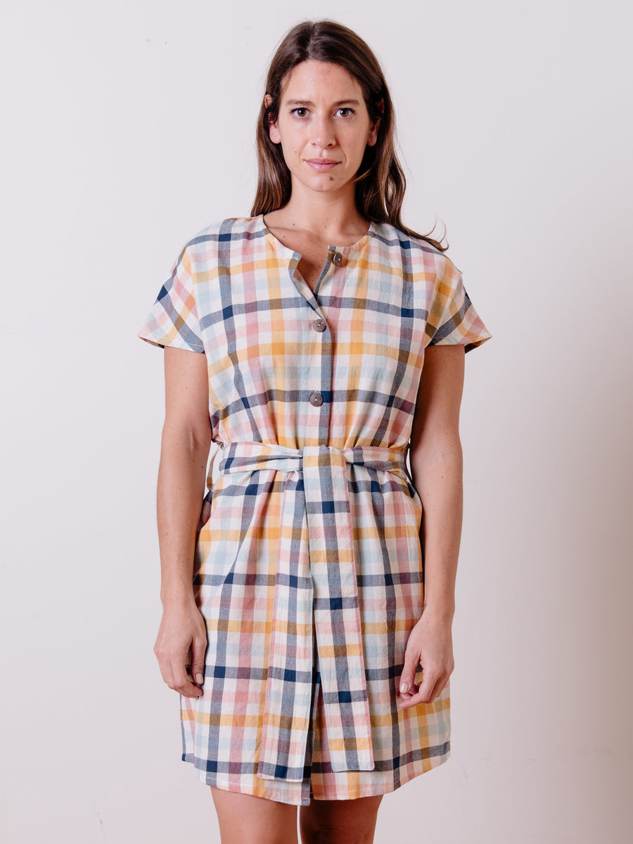 Renee Dress Multi Gingham - Fair Trade Dresses | Mata Traders