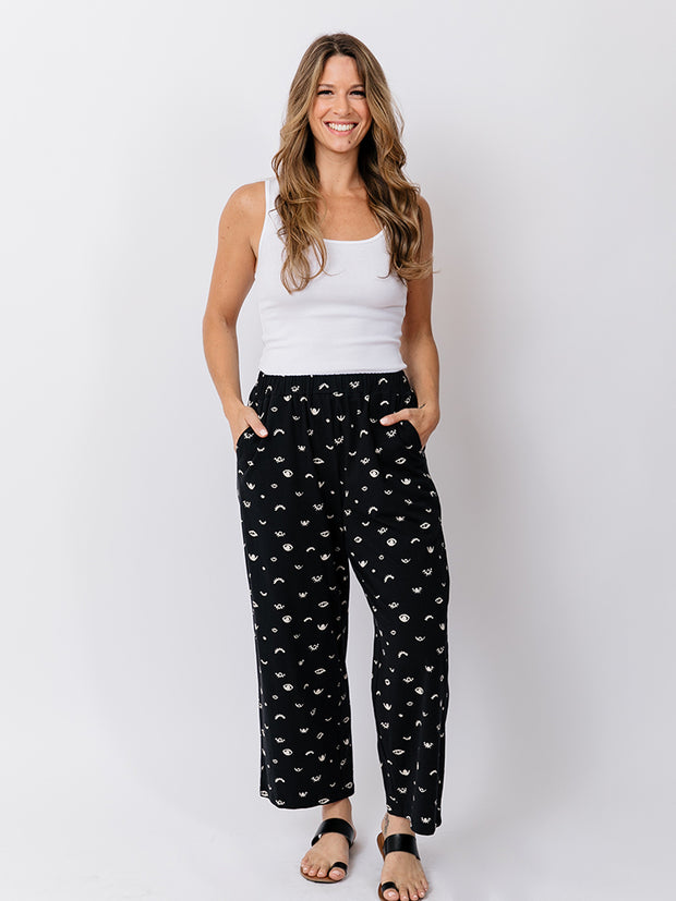 Fae Wide-Leg Pant Onyx Eyes