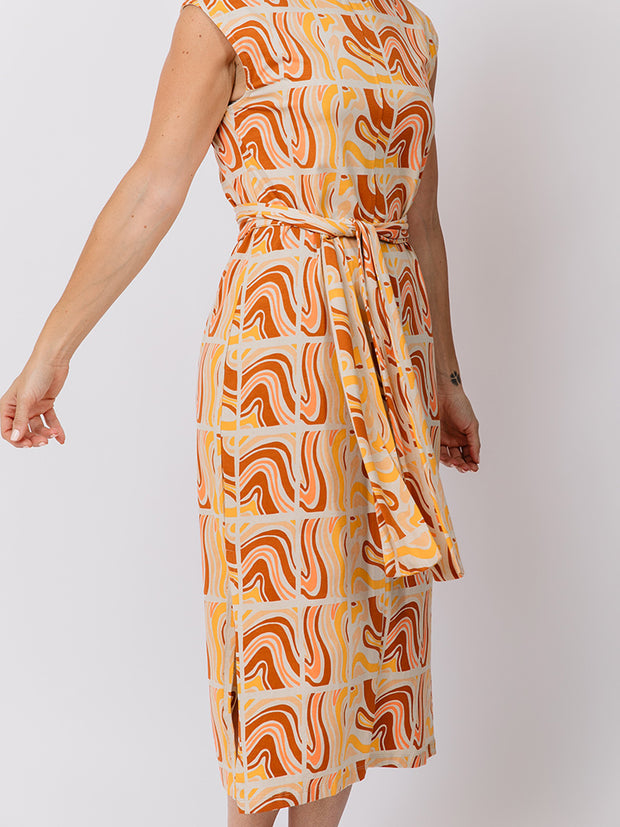 Katie Wrap Dress Slate Rib - Fair Dresses | Mata Traders