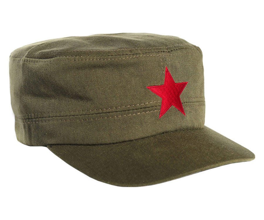 Decaer Lo encontré Nido Che Guevara army green military cap / hat with embroidered red star –  theCHEstore.com