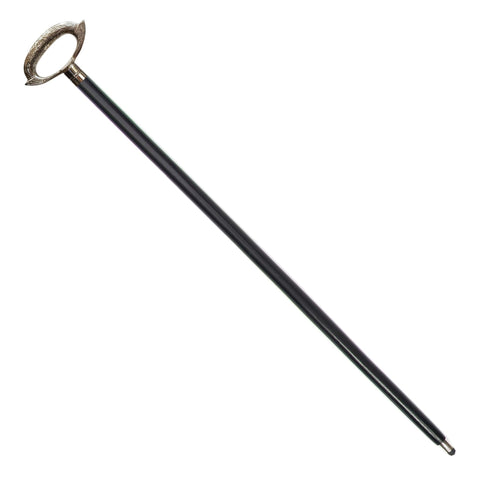 Chrome Etched Handle Black Walking Stick TI-W020N-The Best Handy Crafts
