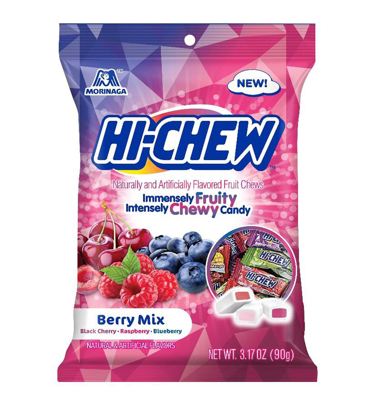 HiChew Berry Mix (Black Cherry, Raspberry, Blueberry) Chewy Candy Peg