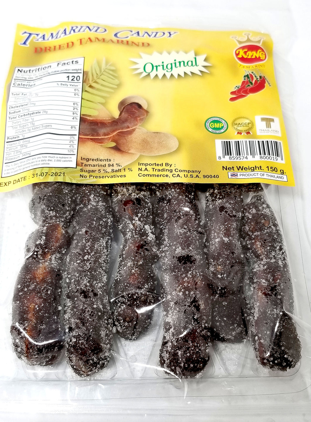 King Tamarind Thai Sweet Dried Tamarind Candy With Seeds 150 G Pack Secretpantryla