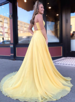 yellow simple gown
