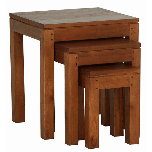 nesting tables light wood