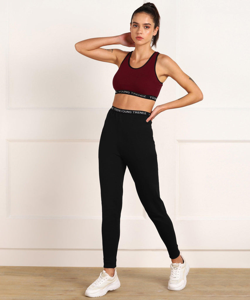 Ajile Women Active Wear Black Track Pants - Selling Fast at Pantaloons.com