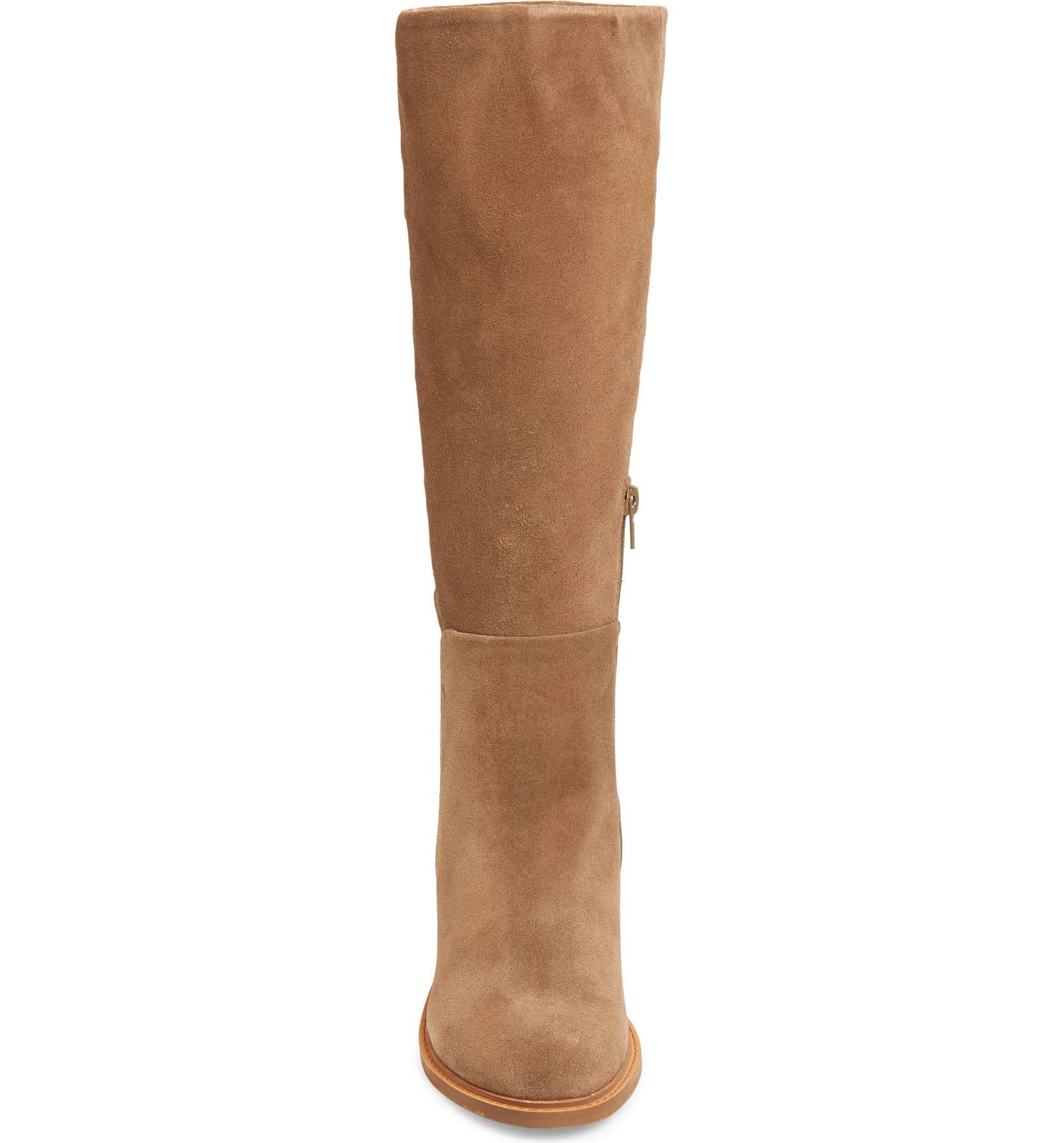 tall suede tan boots