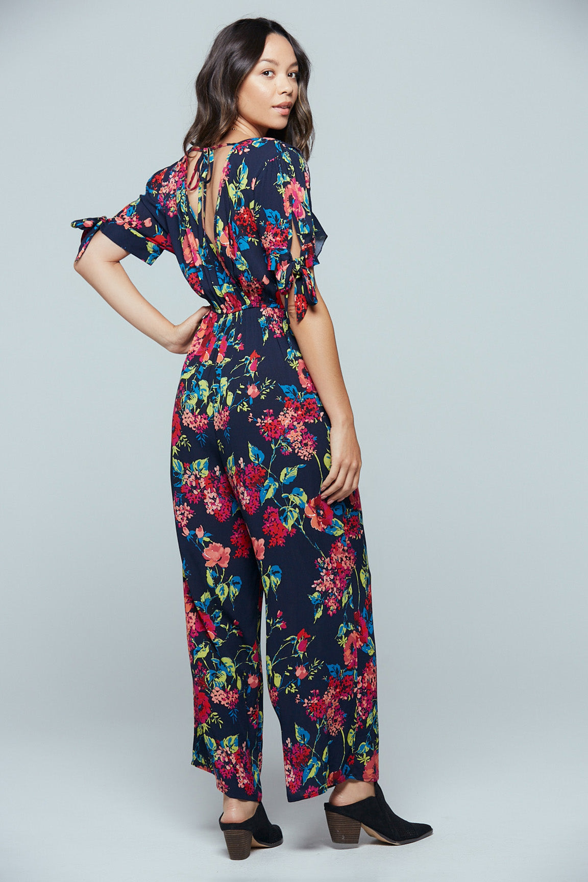 tie sleeve jumpsuit