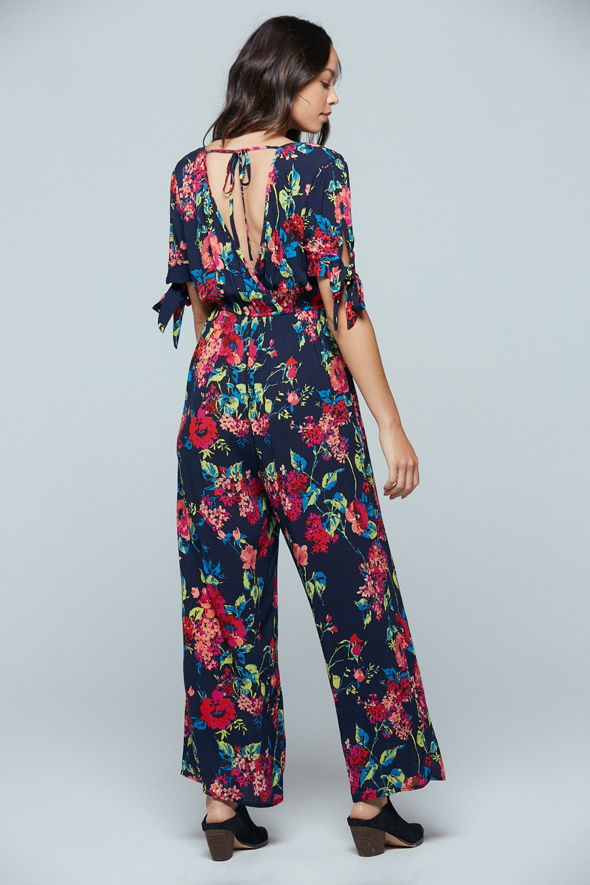 tie sleeve jumpsuit